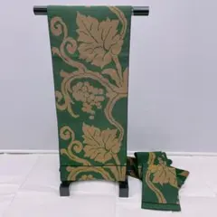 佐賀錦 緑と金 高級正絹帯反物 - メルカリ