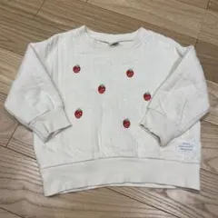 futafuta いちご柄トレーナー　100 いちごポーチ付き