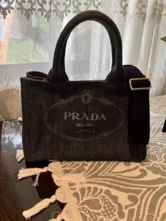 PRADA B2439G デニム トートバッグ NERO - メルカリ