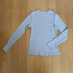 UNIQLO 長袖 リブTシャツ グレー Mサイズのサムネイル