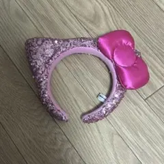 キティちゃん　カチューシャ　ピンク　ユニバ　スパンコール
