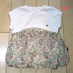 【n.o.u.s】 バルーン裾花柄Tシャツ　120サイズのサムネイル