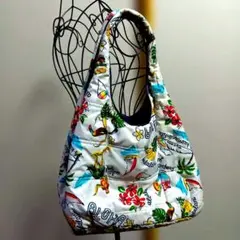 フララニハワイHula Lani Hawaiiキルティングトートバッグ軽量素材