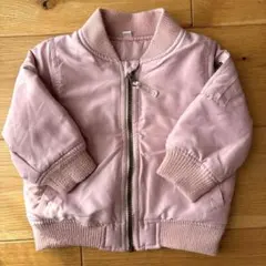 ピンク ジップアップアウター サイズ80