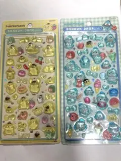 ポムポムプリン　ハンギョドン　3D立体シール　２枚セット