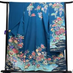 振袖 金彩 藤 桜花 波文様 花びら 成人式 着物 052b - メルカリ