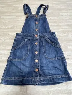 【お値下げ！】ギャップキッズ　Sサイズ　濃紺デニム ジャンバースカート
