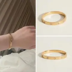 洗練デザイン ゴールドブレスレット czダイヤ クローバー アクセサリー