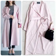 uncrave アンクレイヴ ライトリバーロングコート 桜ピンク色　大きめ uncrave アンクレイヴ ライトリバーロングコート 桜ピンク色 大きめ