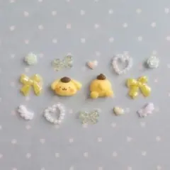 ポムポムプリン ネイルパーツ セット サンリオ りぼん デコ レジン