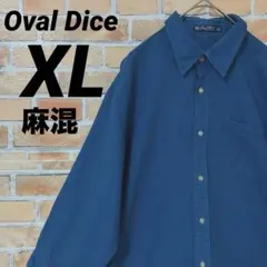 Oval Dice 麻 リネン 七分袖 シンプル 無地 シャツ カジュアル