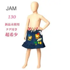 幻級 新品タグ付 JAM 黄金期 刺繍満載 デニムスカート 子供 130のサムネイル