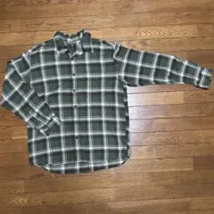UNIQLO ユニクロ 長袖 チェックシャツ グリーン XL
