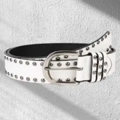 【未使用】　ホワイトスタッズベルト belt bigboy y2k sk8