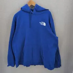 プ*ヲ様 ノースフェイス プルオーバーパーカー ブルー XXL 両面プリント ビ