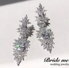12.ジルコニア　ピアス　ブライダルアクセサリー　ウェディング　ブライドミー