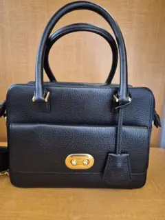 美品 アニヤハインドマーチ スモールカーカー ハンドバッグ 2way 黒ブラック