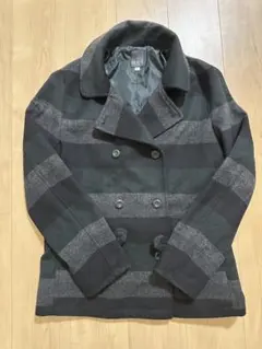 HERE'S　ヒァーズ　メンズ　グレー×ブラック×ダークグリー　XL コート