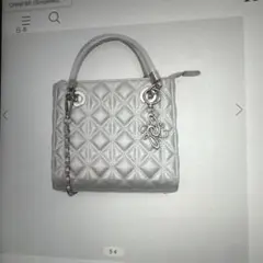 RANDA キルティング 2ウェイバッグ シルバー