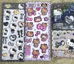 国内正規品サンリオハローキティ　マシュマロシールおはじきシールフレーク日焼け豹柄