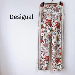 【デシグアル】総柄パンツ S マルチカラー 個性的 派手 薄手 レディース