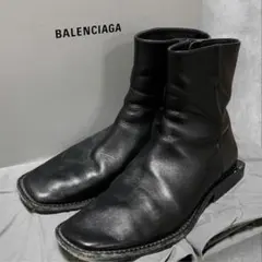 BALENCIAGA BBロゴ スクエアトゥ サイドジップショートブーツ 37のサムネイル