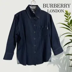 BURBERRY ダークブルー ボタンダウンシャツ（お値引き致します）