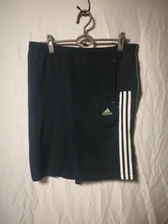 adidas ハーフパンツ 短パン ネイビー 3ライン メンズ Lのサムネイル
