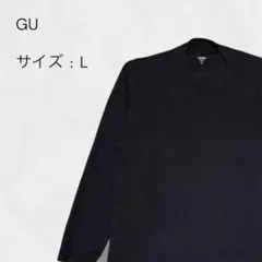 GU ロンT 長袖 FUNCTIONAL MATERIAL ブラック L