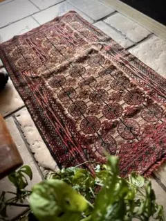 ペルシャ絨毯 ヴィンテージラグ 140×110cm 手織り オールドpersia