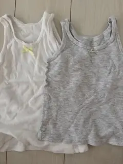 タンクトップ　肌着 2枚セット ホワイト グレー