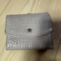 niko and ... ニコアンド　グレー クロコダイル風 三つ折り財布