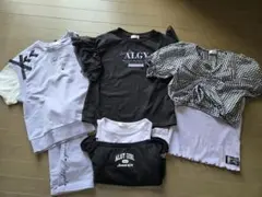 アルジー140㎝6点セット　夏服　黒×ライトパープルコーデ　まとめ売り