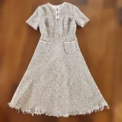 VALENTINO ツイード 半袖ワンピース