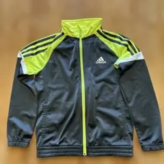 adidas ジップアップジャージ　 黒/黄緑