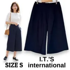訳アリ★I.T.'S international ネイビー ガウチョパンツ S