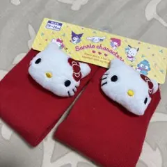 新品　未使用ハローキティ ぬいぐるみ付きソックス 靴下 19-24cm