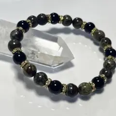 ドラゴンブラッドジャスパー×オニキス パワーストーン 天然石ブレスレット