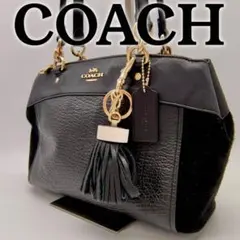 COACH ‼️未使用状態(^^)ネイビーグレースタッツ付ミディアム 2WAY