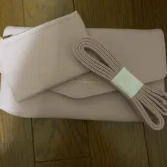 ジルスチュアート　レザー調バッグ&ミニポーチ