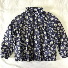 ブランシェス　ウィンドブレーカー　ネイビー　花柄　130㎝