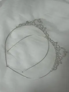 シルバー クラウン型 ティアラ セット