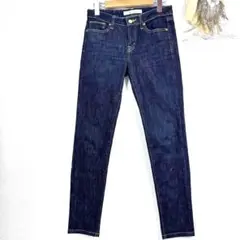 UNIQLO スキニーフィットデニム ストレッチ S ダークブルー 濃紺