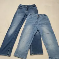 キッズ GAP MPS デニムパンツ ウエスト調節 2本セット 140 150のサムネイル