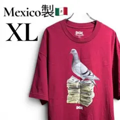 F*。様 【希少】DGK スケート Tシャツ 鳩 ドル札 メキシコ製 XL 赤のサムネイル