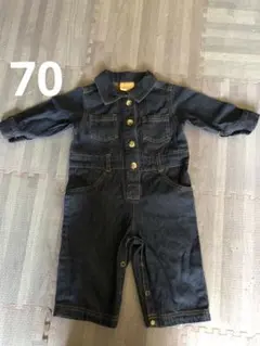 デニムロンパース ７０