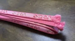 花柄　ピンク　帯締め　★レトロ可愛い★　昭和レトロ　アンティーク