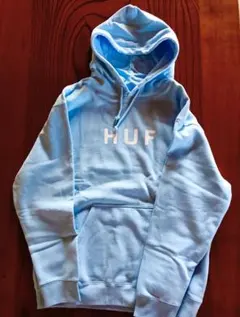 HUF プルオーバーパーカー ライトブルー L