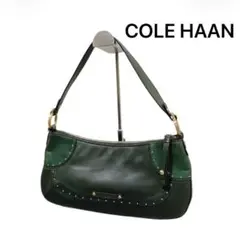 COLE HAAN ショルダーバッグ ワンショルダー 緑スタッズ 人気カラー