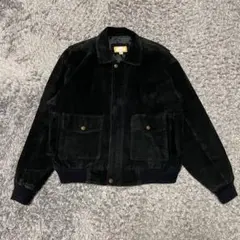 Sierra Suede ブラック ピッグスエードレザーボンバージャケット M